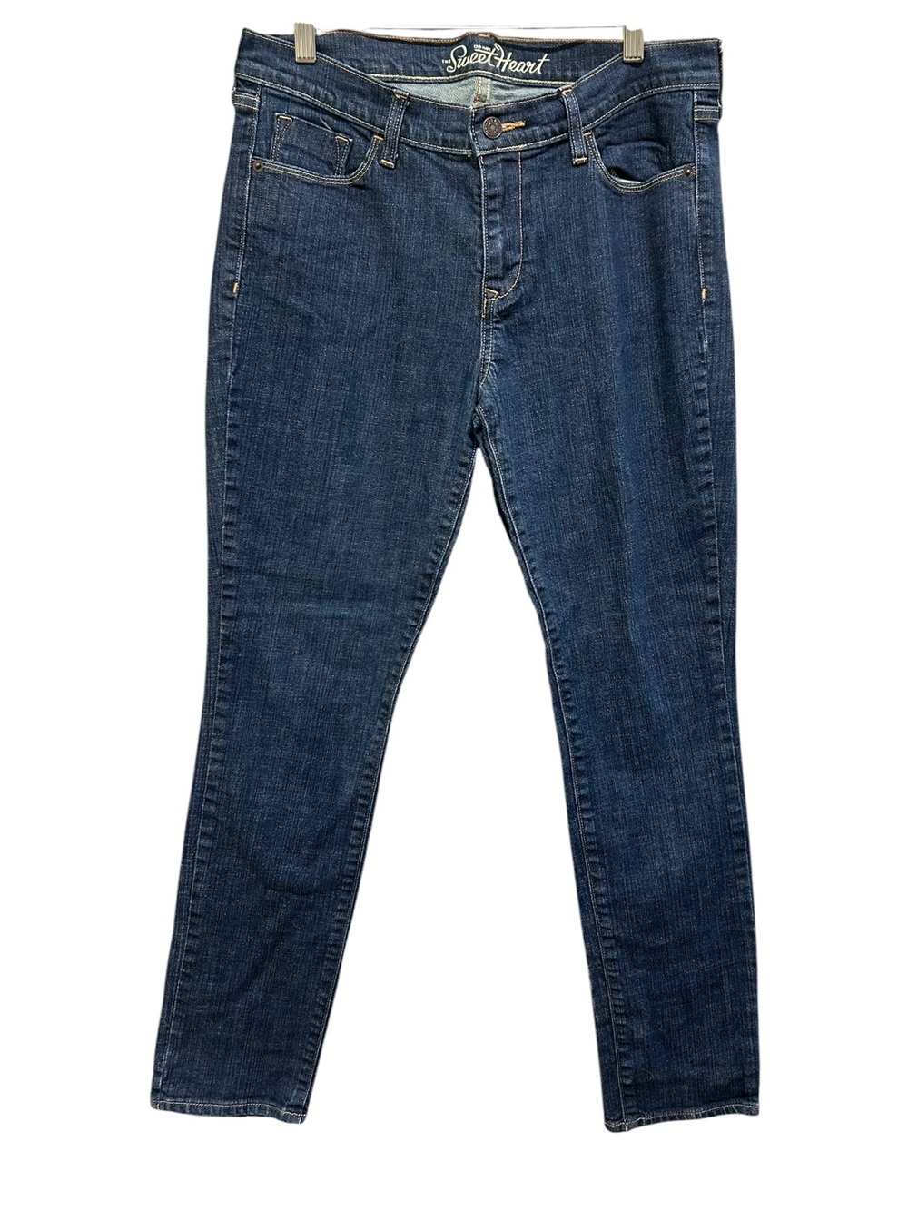 Old Navy Sweetheart Straight Jeans Size 10 Reg Blue Denim Classic Mid Rise